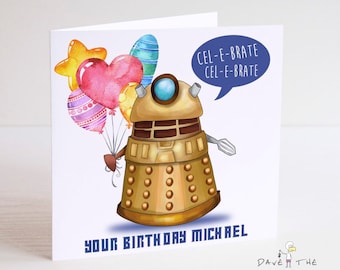 Personalised DOCTOR WHO Birthday card