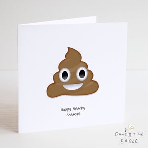 SHITHEAD Verjaardagskaart - Rude brutale grappige Emoji