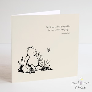 Winnie de Poeh Classic Sentiment Card - Quote Verjaardag Verjaardag Valentijnsdag Vriendschap
