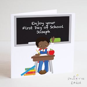 Cartão Primeiro Dia na Escola - Meninos e Meninas - Personalizado