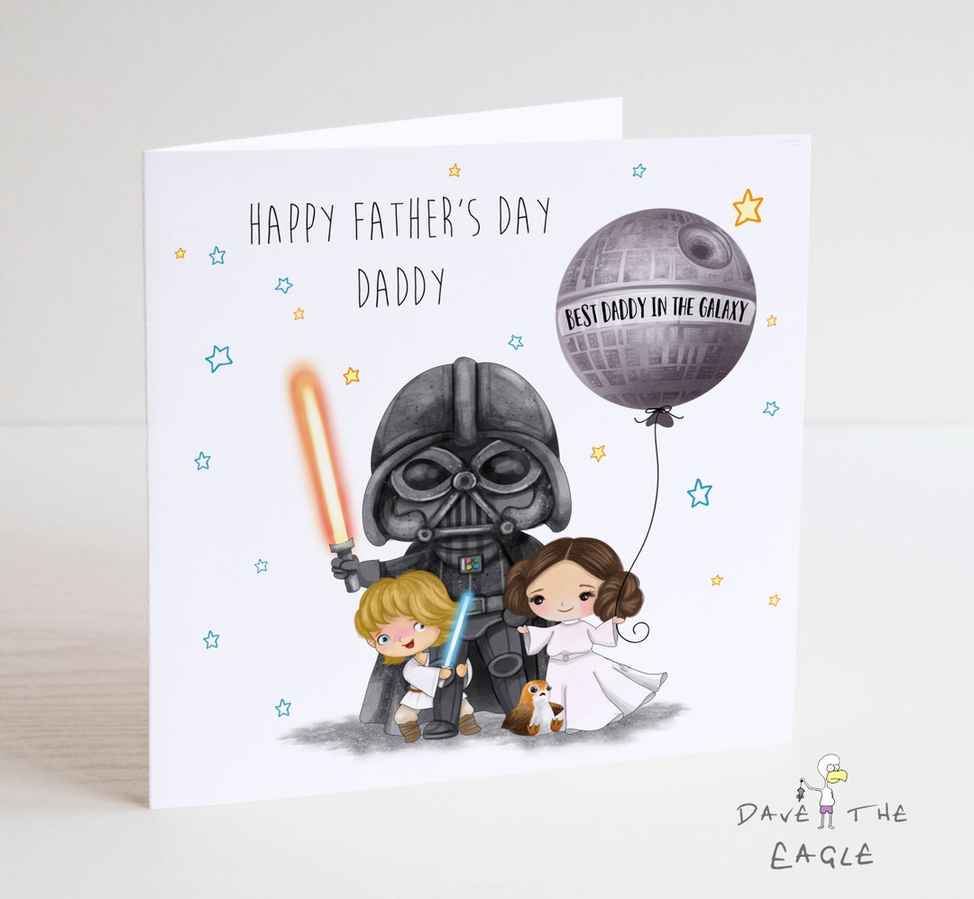 Tarjeta del Día del Padre de Star Wars Papá - Etsy España