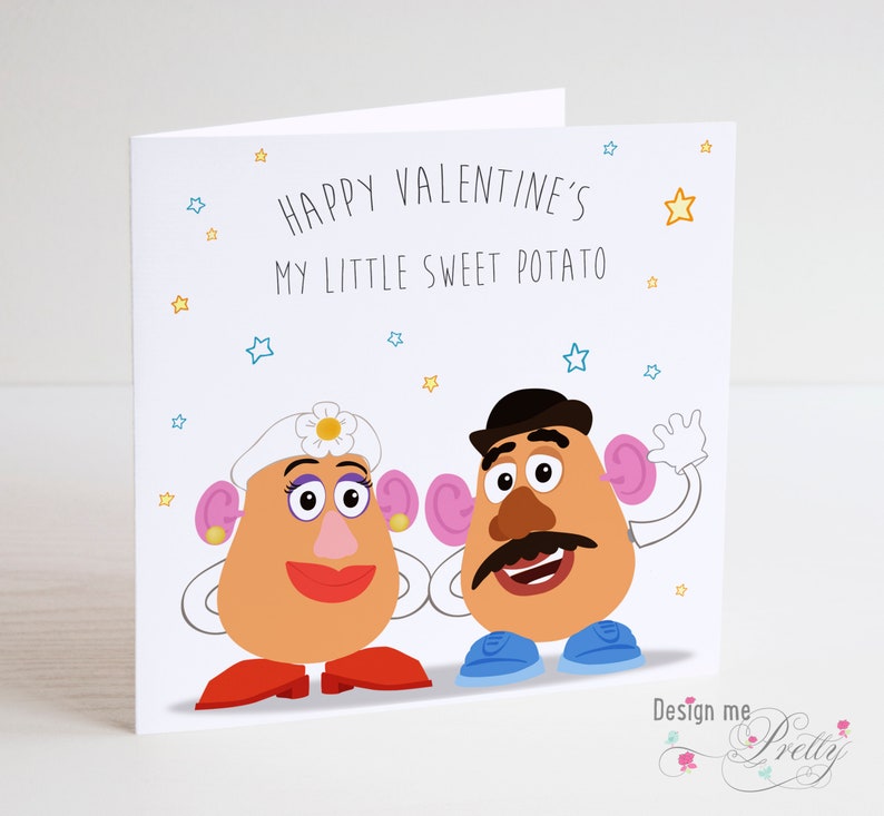 TOY STORY Valentine s Card Mr Mrs Potato Head Etsy