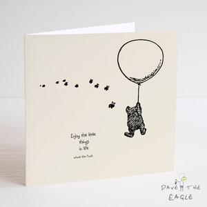 Winnie the Pooh Classic Sentiment Card - Quote Birthday Anniversary