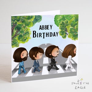 The Beatles Abtei Road Geburtstagskarte - Fab Four