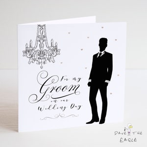 Cartão de dia de casamento para o seu noivo