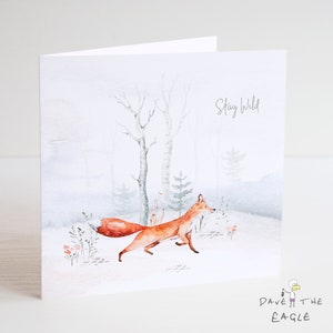 Carte d’anniversaire mignonne Little Fox - Wilderness Travel Adventure