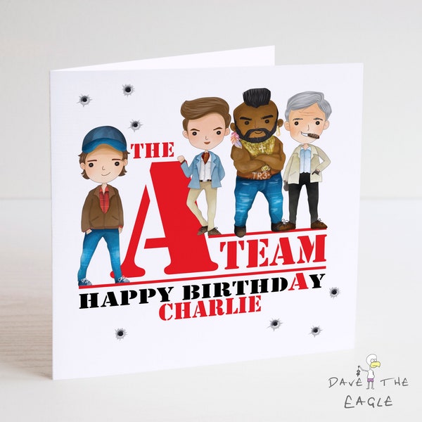 The A Team Personalised Birthday card