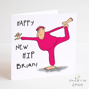 Happy New Hip Card - Félicitations - Remplacement de la hanche - Opération de la hanche