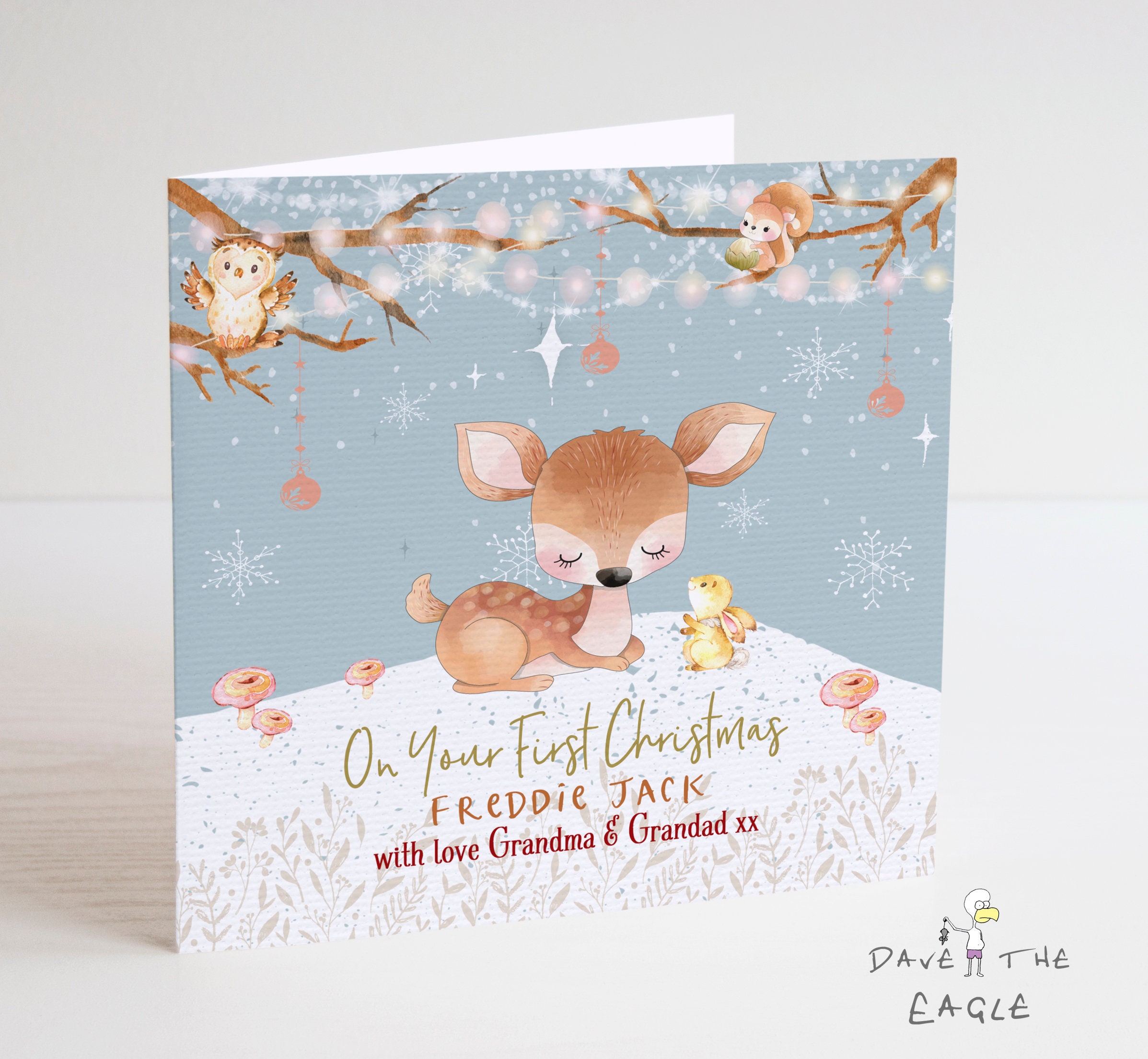 Baby's First Christmas Card Boys - Etsy UK