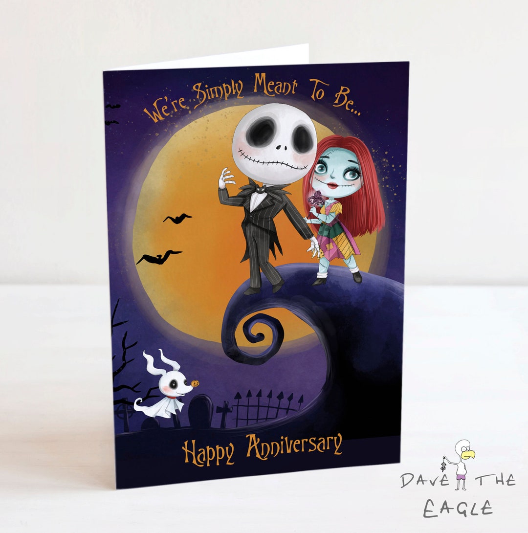 Nightmare Before Christmas Anniversary Card A5 Personalised Etsy