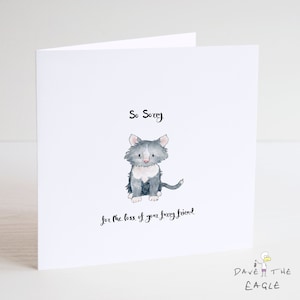 Pet Cat Sympathy Card - Pérdida de gato