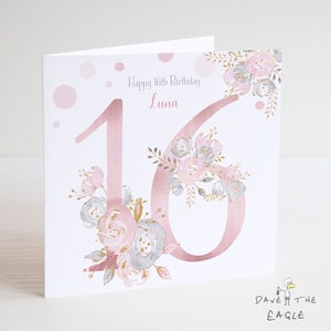 Karte zum 16.Geburtstag - Personalisiert - Sweet Sixteen