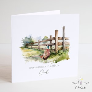 Tarjeta de cumpleaños personalizada de faisán - Vida en el campo, guardabosques, caza y tiro