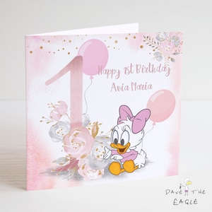 Geburtstagskarte mit Daisy Duck – Alter 1-9