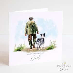 Tarjeta personalizada para el Día del Padre con temática agrícola: vida campestre, guardabosques, granjero