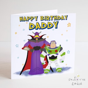 Tarjeta de cumpleaños de TOY STORY para papá - Zurg & Buzz