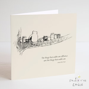 Winnie de Poeh klassieke sentimentkaart met motiverende quote