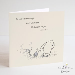 Winnie de Poeh Classic Sentiment Card - Quote Verjaardag Verjaardag Valentijnsdag Vriendschap
