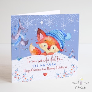 Cartão de Natal personalizado Fox fofo - Neta Neto