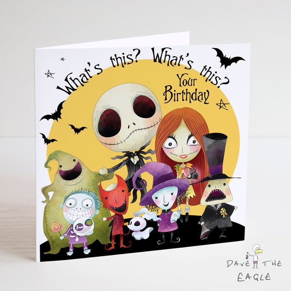 Nightmare Before Christmas Birthday Card