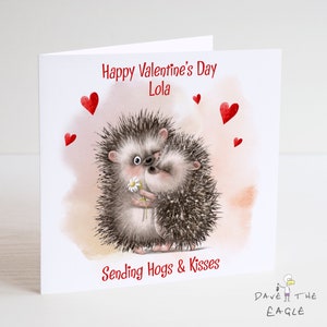 Tarjeta de San Valentín de la pareja de erizos