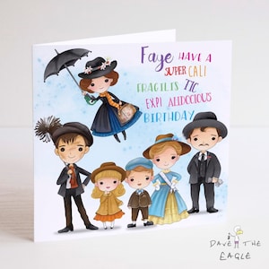 Cartão de aniversário personalizado MARY POPPINS