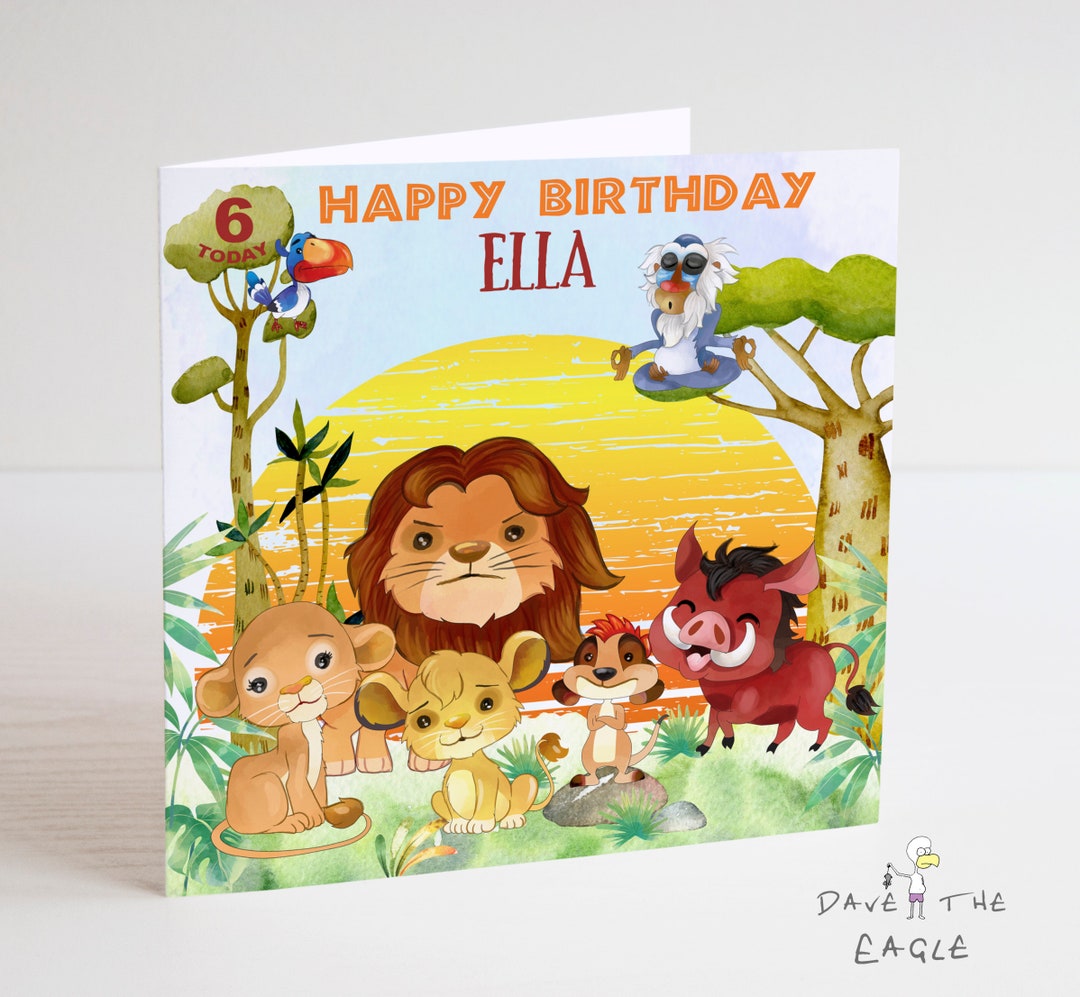 The Lion King Birthday Card - Etsy