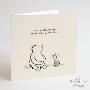 Winnie the Pooh Classic Sentiment Card - Spell Love - Anniversaire de la Saint-Valentin