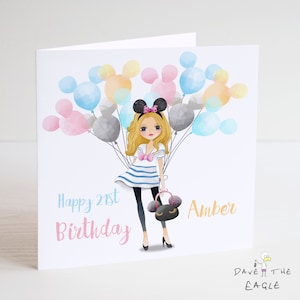 Carte d'anniversaire pour filles - Blonde