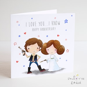 STAR WARS - Anniversary Card Girlfriend Boyfriend Husband Wife