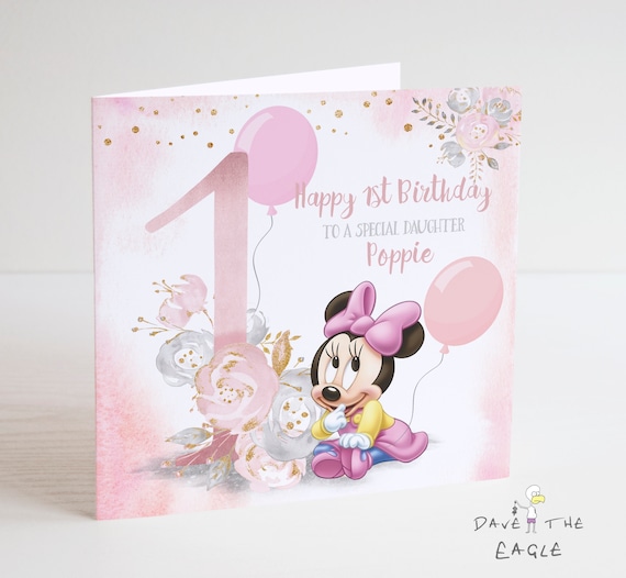 MINNIE MOUSE PERSONALISED BIRTHDAY CARD ANY NAME AGE RELATION MINNIE MOUSE PERSONALISED BIRTHDAY CARD ANY NAME AGE RELATION