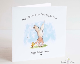 Birthday Card Favourite Place to be - Quote - Birthday Mummy Love you