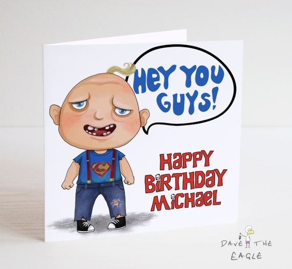 Goonies Personalised Birthday Card Sloth Hey You Guys Etsy Australia