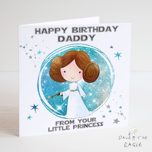 Star Wars Prinzessin Leia Geburtstagskarte für Daddy