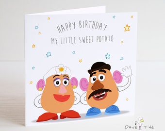 TOY STORY Birthday Card Mr & Mrs Potato Head