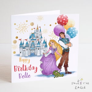Carte d'anniversaire emmêlée - personnalisée - fils petit-fils fille petite-fille - Design Two