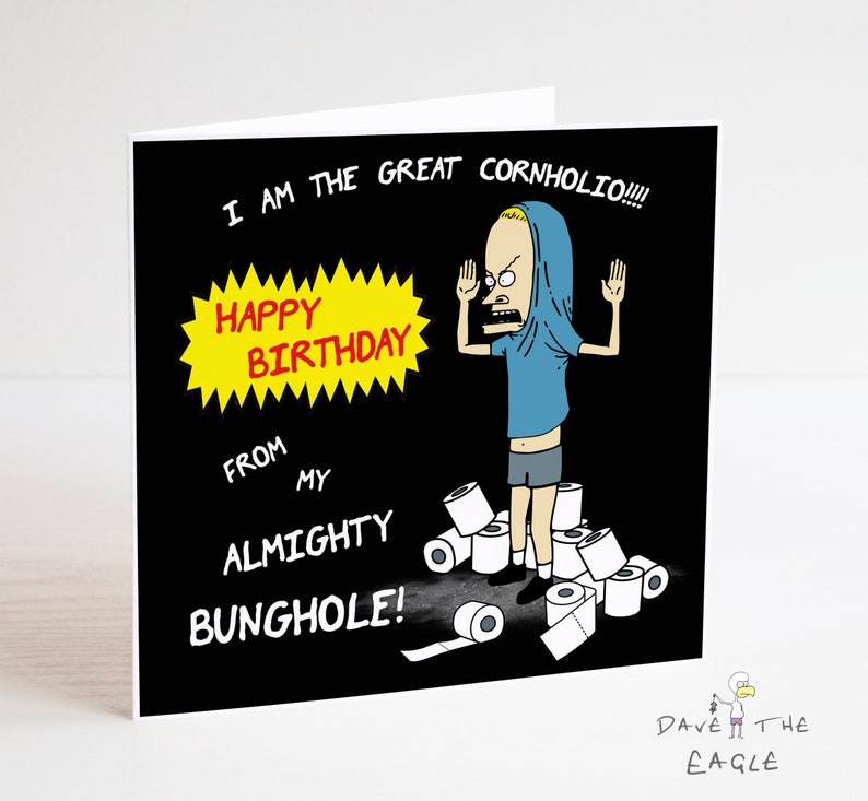 Beavis and Butthead Birthday Card The Great Cornholio image 1