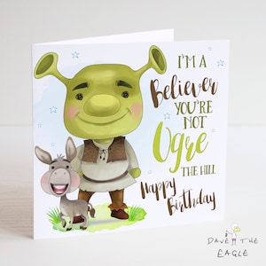 Biglietto di compleanno Shrek - Sono un credente!