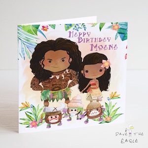 Moana Geburtstagskarte - Personalisiert