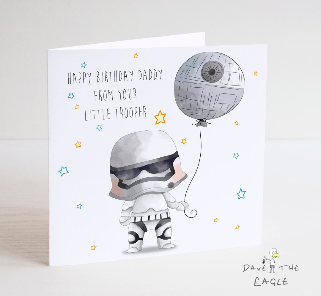 Star Wars Storm Trooper Birthday Card for Daddy - Etsy