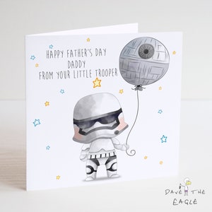 Carte de fête des pères Star Wars Storm Trooper - Petit garçon