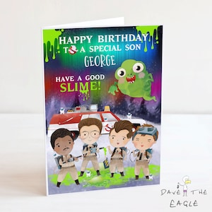 Carte d'anniversaire GHOSTBUSTERS - A5 - personnalisée