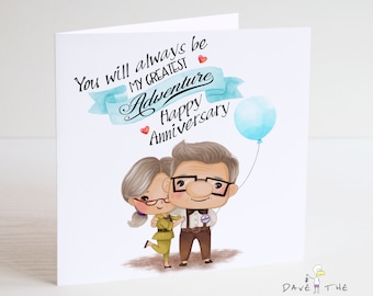 UP! Greatest Adventure Anniversary card - Ellie & Carl (Older)
