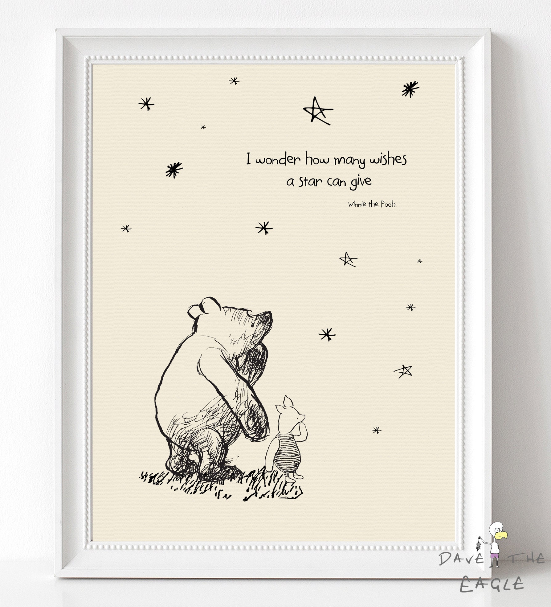Winnie the Pooh Classic Stars A4 Print Quote Etsy UK