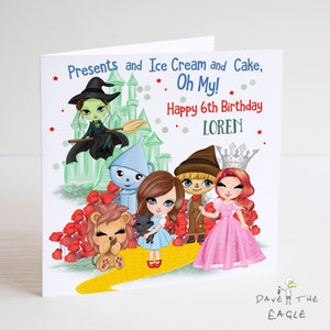 Cartão de Aniversário Mágico de Oz - Personalizado