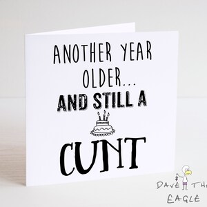 Funny C#%T Birthday Card - Rude cheeky offensive