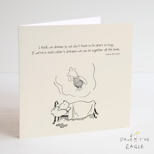 Winnie the Pooh Classic Sentiment Card - Quote Birthday Anniversary Valentine's