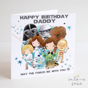Biglietto di compleanno di Star Wars per papà