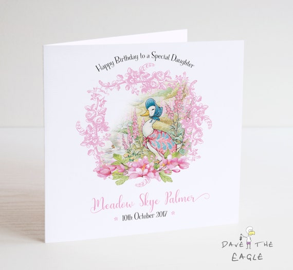 Carte Danniversaire De Pierre Lapin Sophie Canetang Etsy
