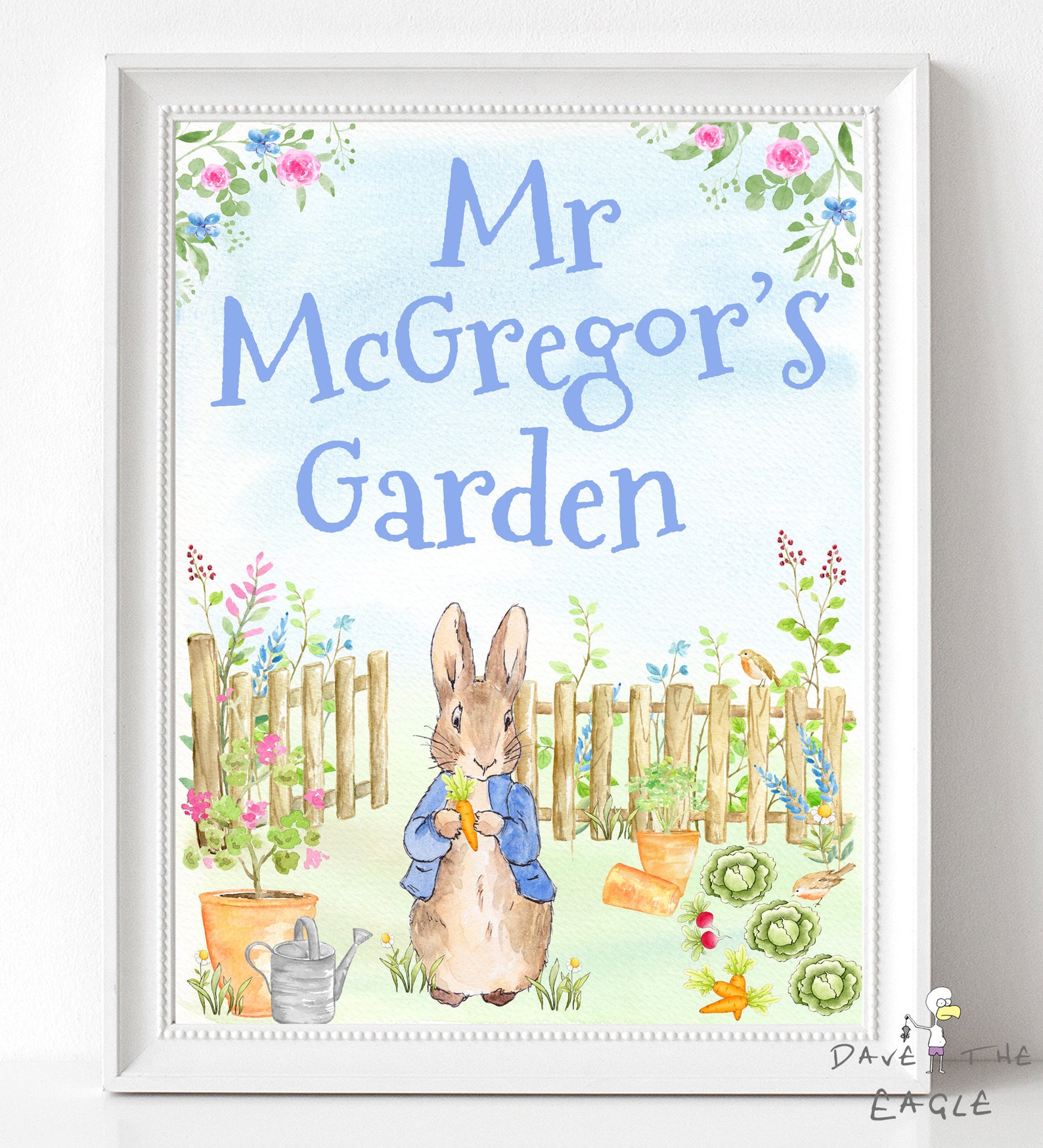 Peter Rabbit Print Mr Mcgregor's Garden Nursery Party Etsy